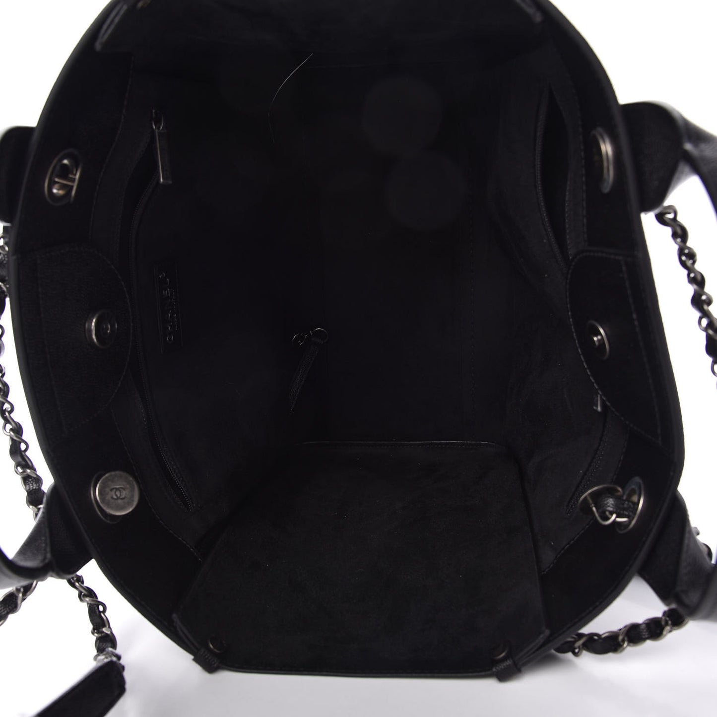 Caviar Small Studded Deauville Tote Black