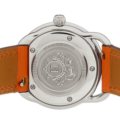 Hermes Stainless Steel Swift 28mm Arceau Quartz Watch Orange 4 of 5
