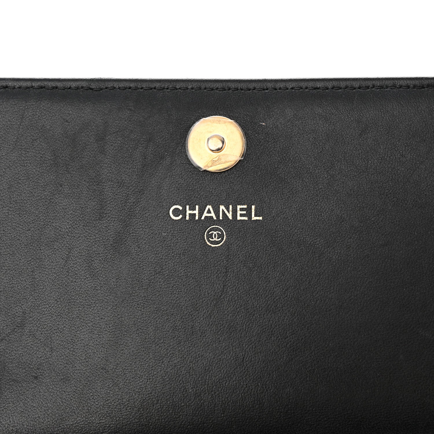 Chanel Lambskin Quilted Square Wallet On Chain WOC Black 7 of 16