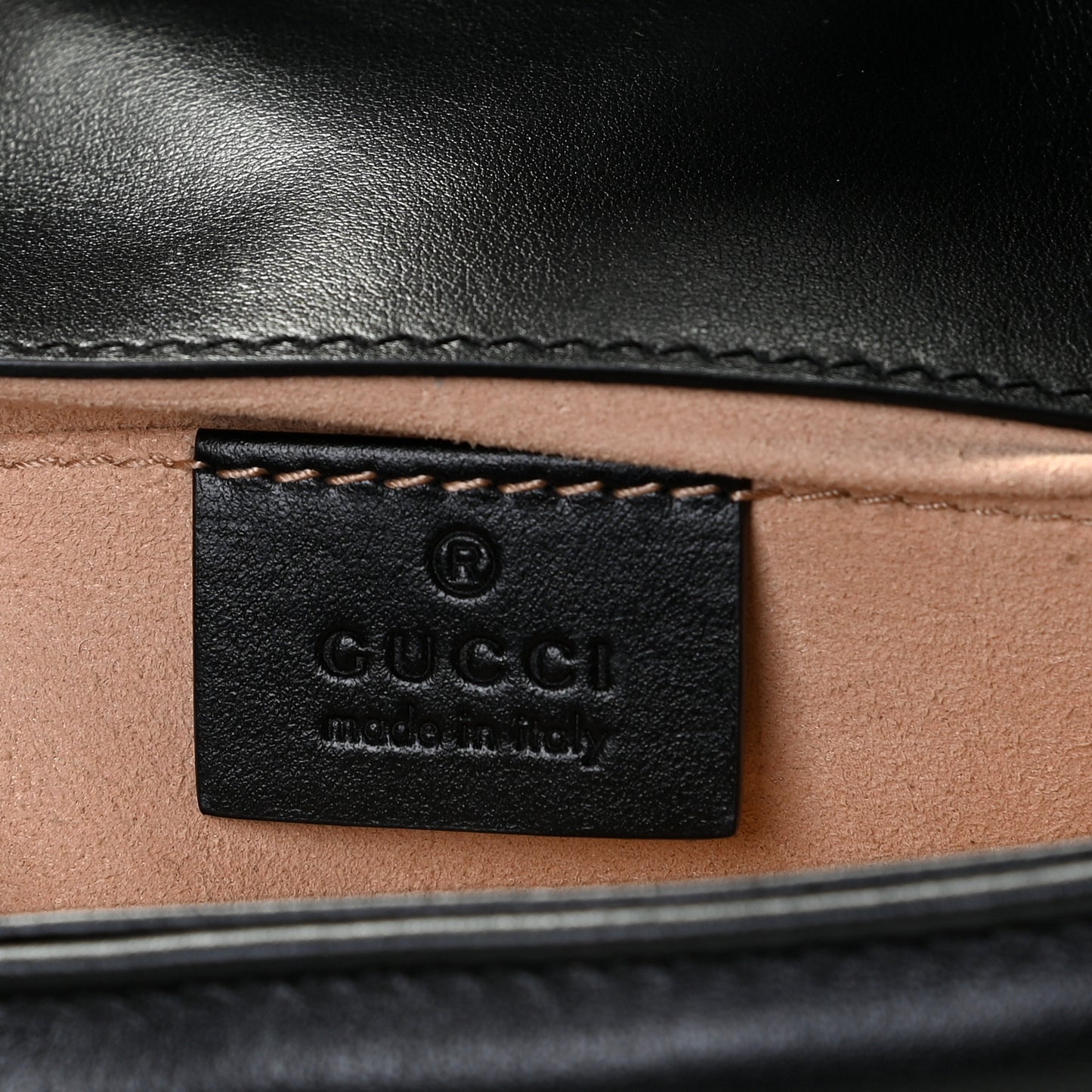 Calfskin Matelasse Mini GG Marmont Shoulder Bag Black