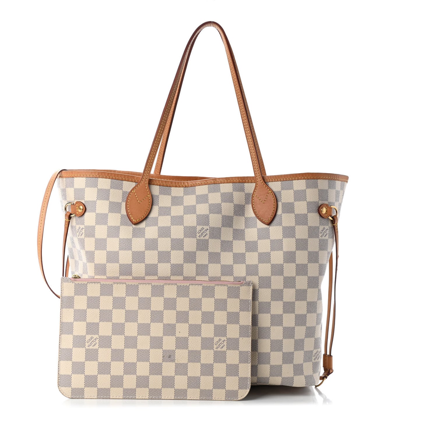 Damier Azur Neo Neverfull MM Rose Ballerine