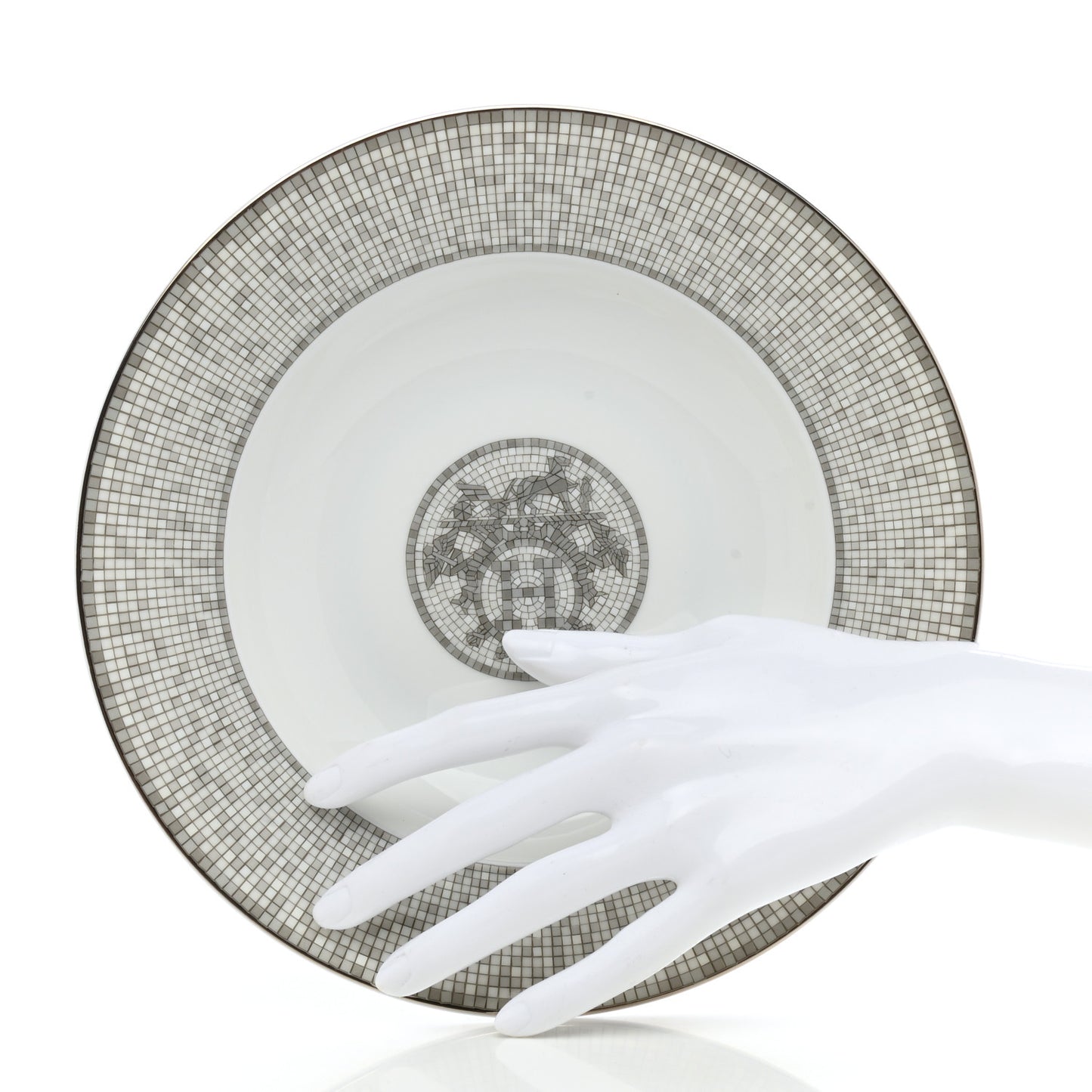 Porcelain Mosaique Au 24 Platine Soup Bowl Set of 2