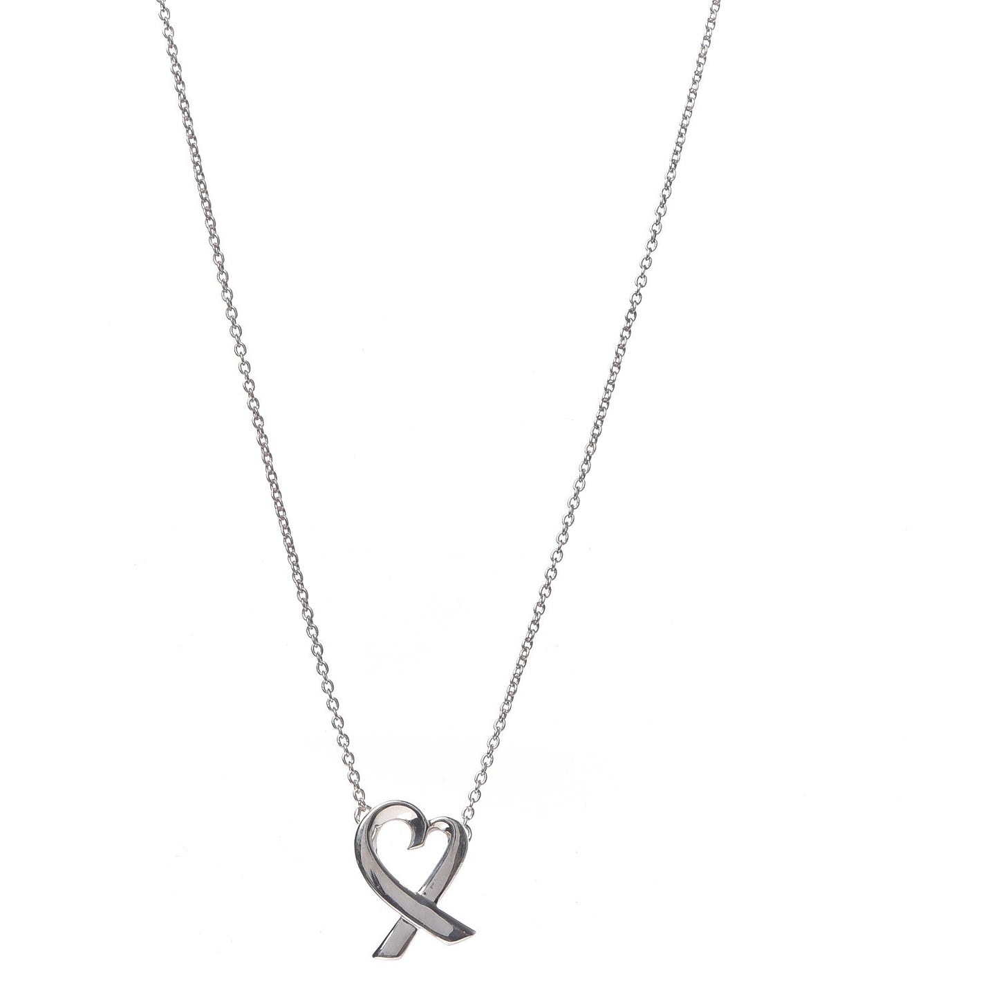 Sterling Silver Small Paloma Picasso Loving Heart Pendant Necklace