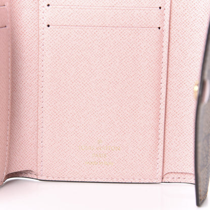 Louis Vuitton Damier Ebene Victorine Wallet Rose Ballerine 6 of 8