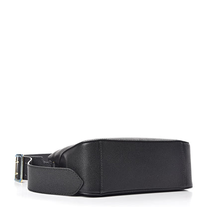 Burberry Soft Grain Calfskin House Check Small Helmsley Crossbody Black 4 of 10