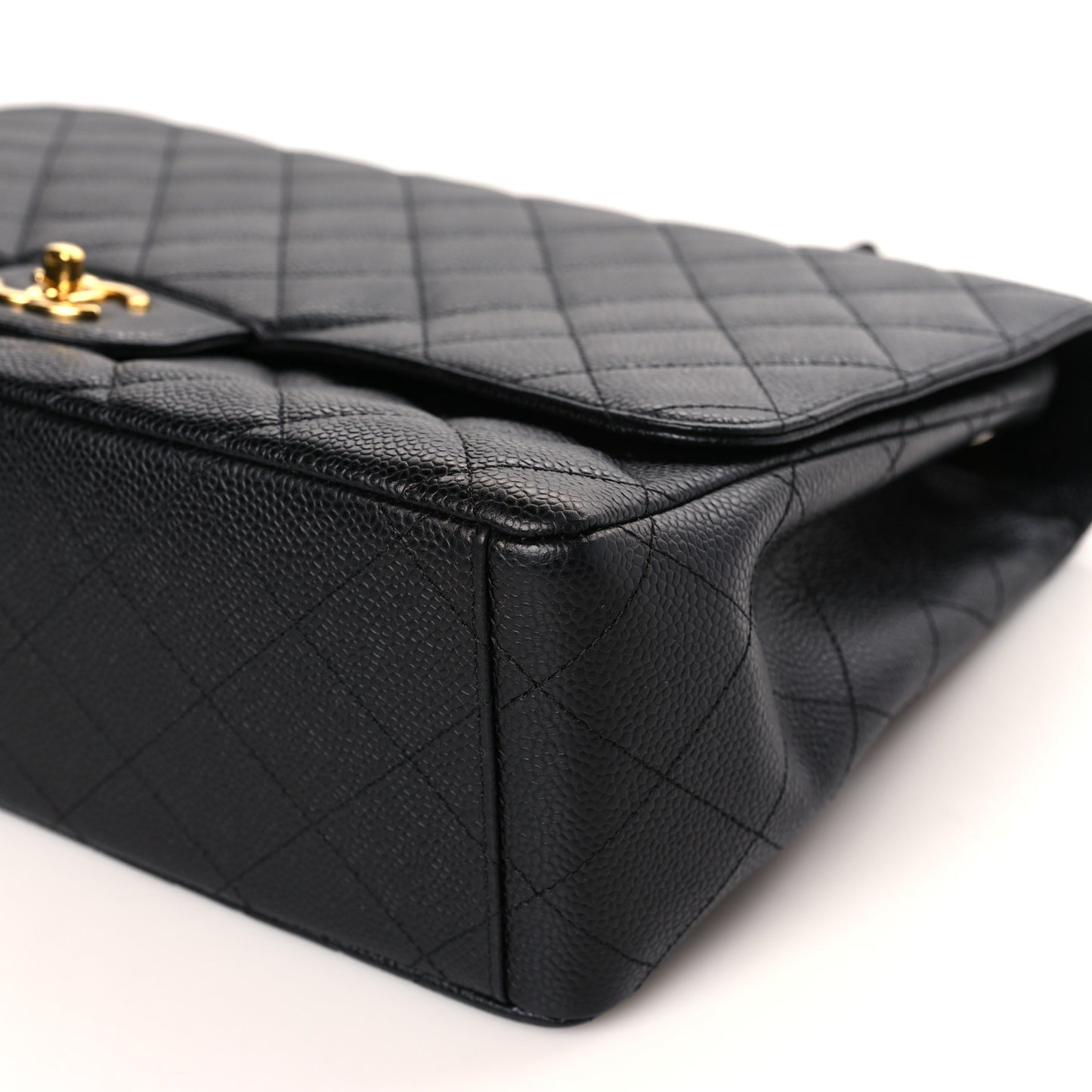 Caviar Quilted Maxi Single Flap Black