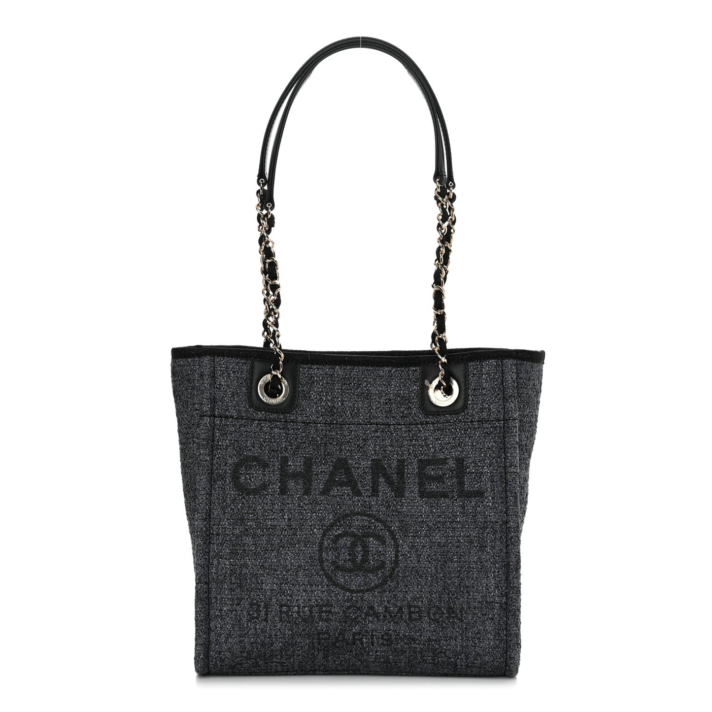 Lurex Boucle Mini Deauville Tote Blue