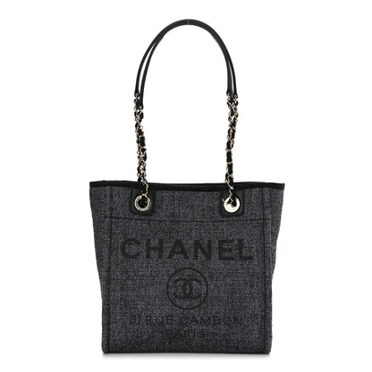 Chanel Lurex Boucle Mini Deauville Tote Blue 1 of 11