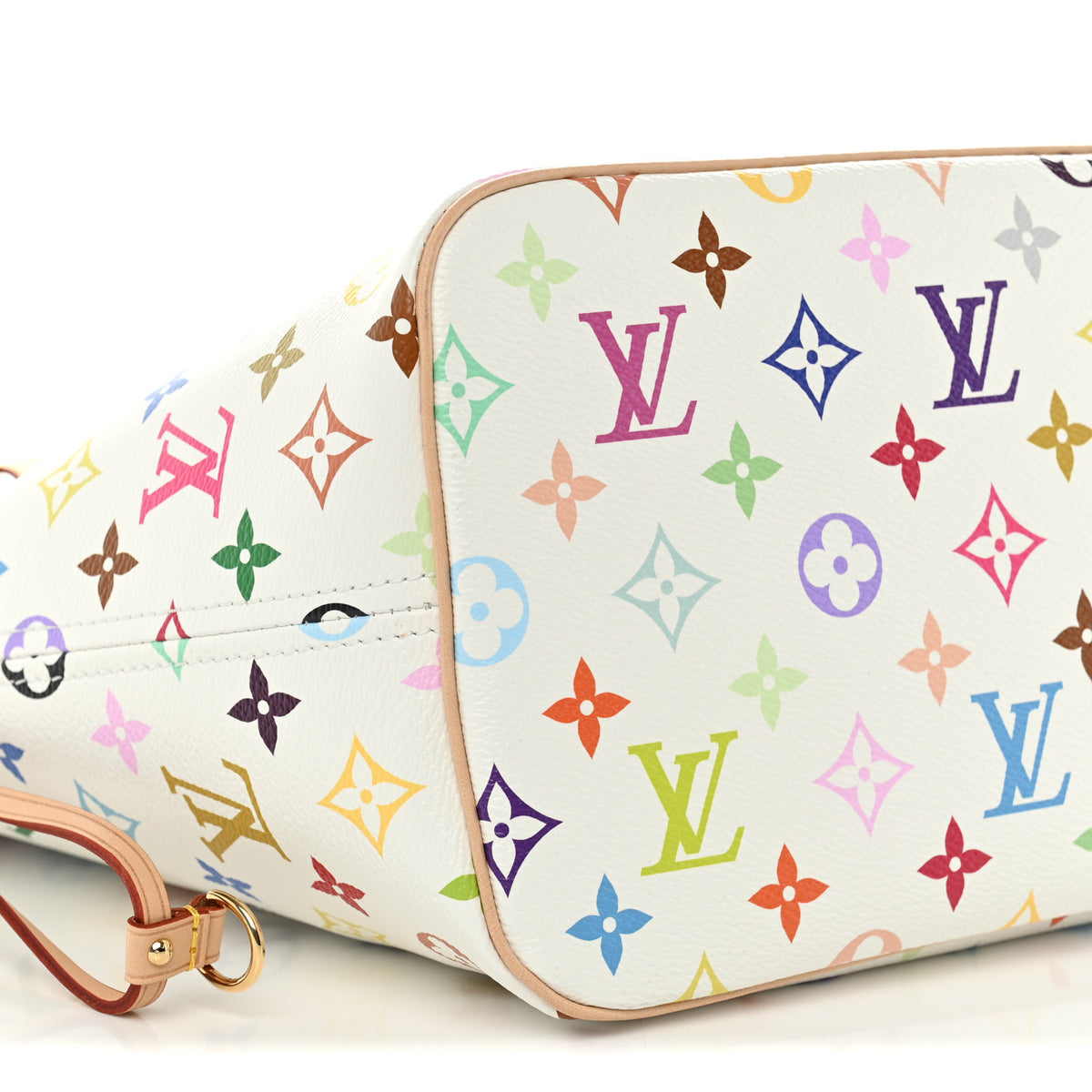 LV X TM Monogram Multicolor Neverfull MM White