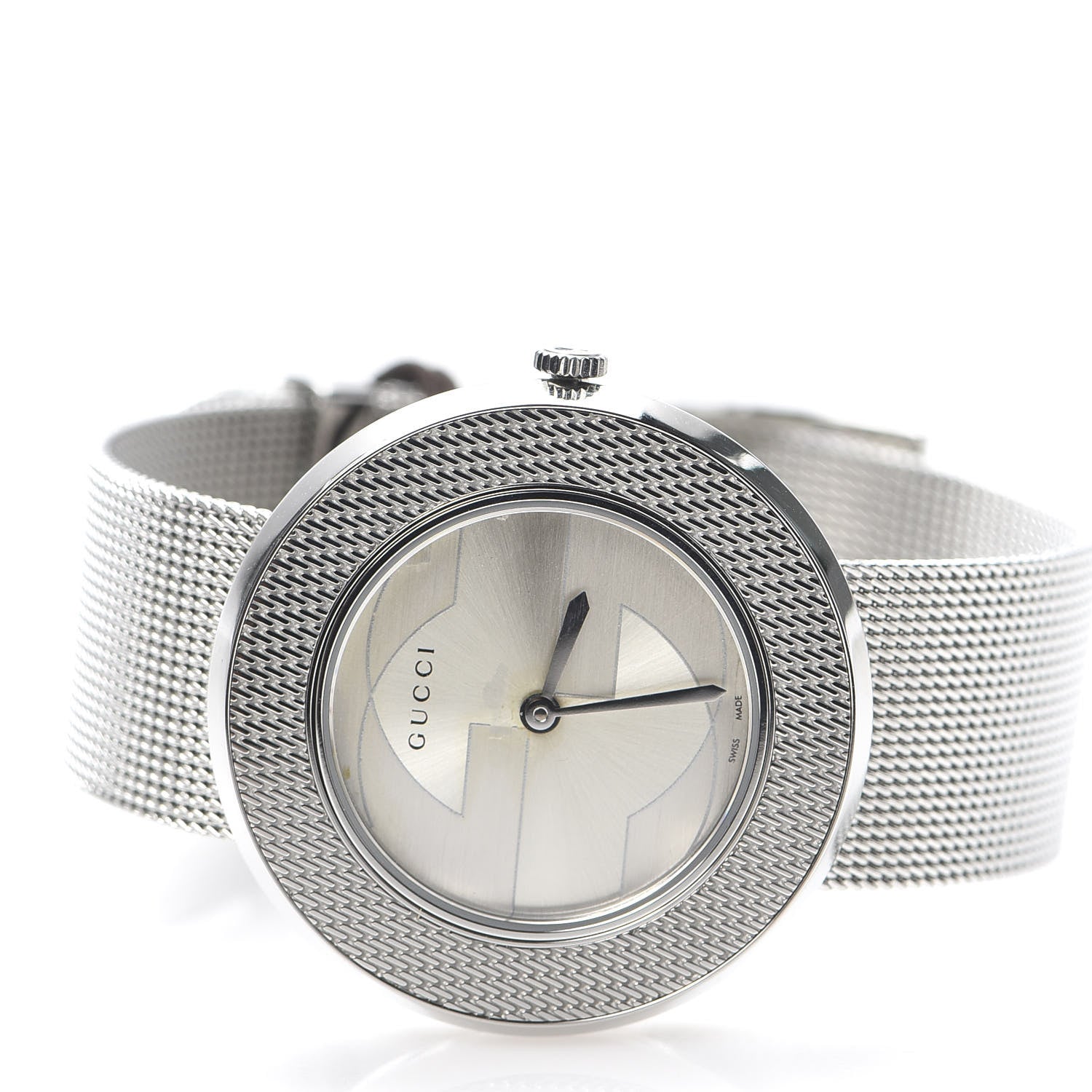 Gucci Stainless Steel 36mm U-Play Mesh Quartz Watch 3 of 6