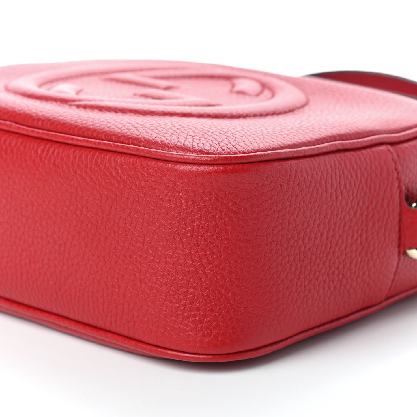 Pebbled Calfskin Small Soho Disco Bag Tabasco Red