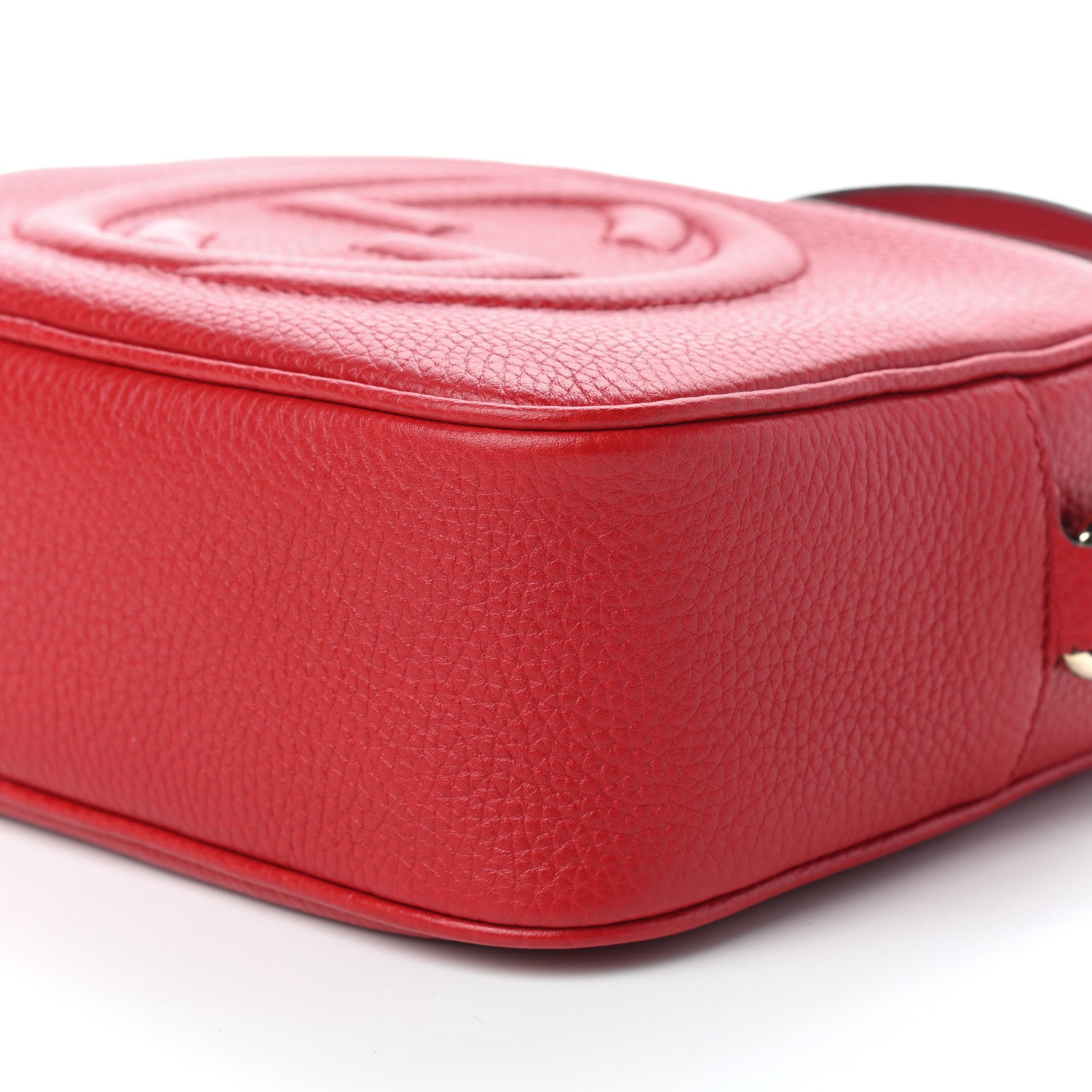 Gucci Pebbled Calfskin Small Soho Disco Bag Tabasco Red 9 of 9