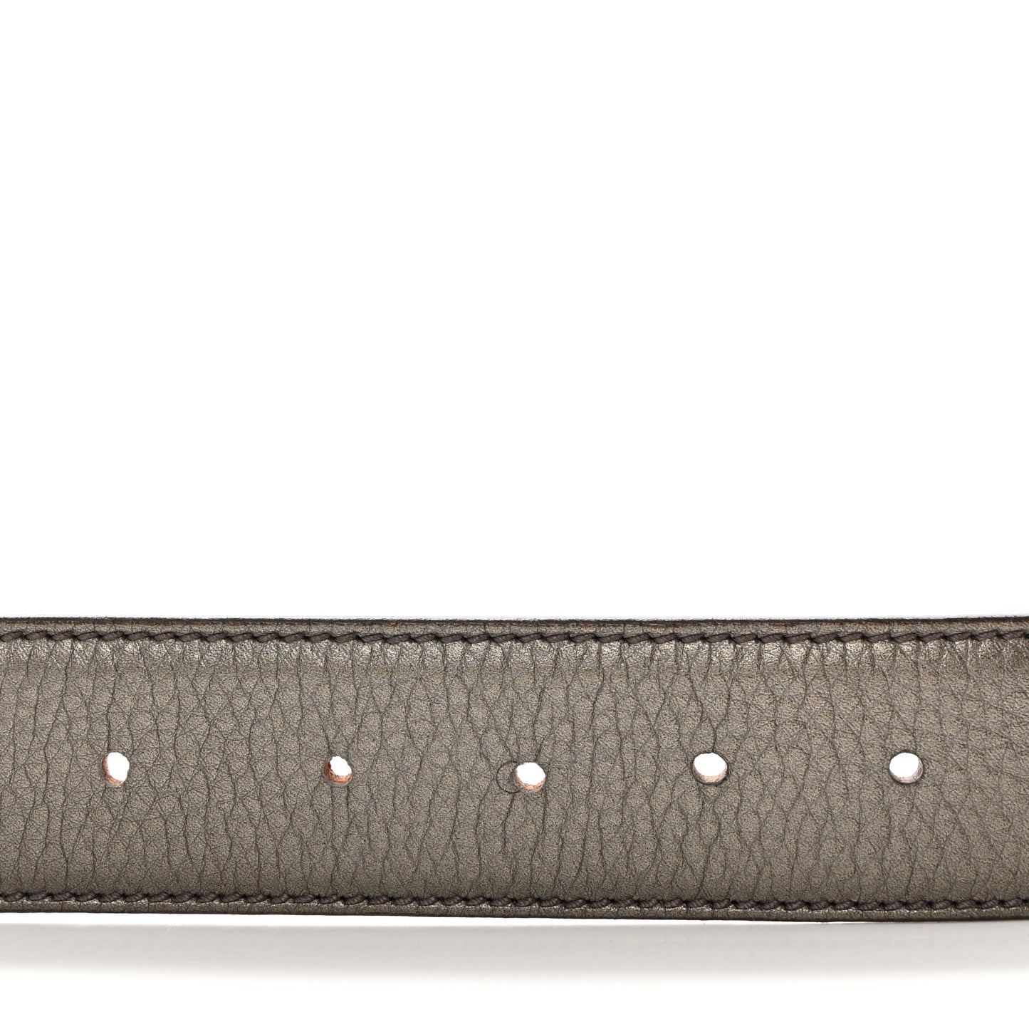 Metallic Calfskin Interlocking G 40mm Belt 95 38 Pewter