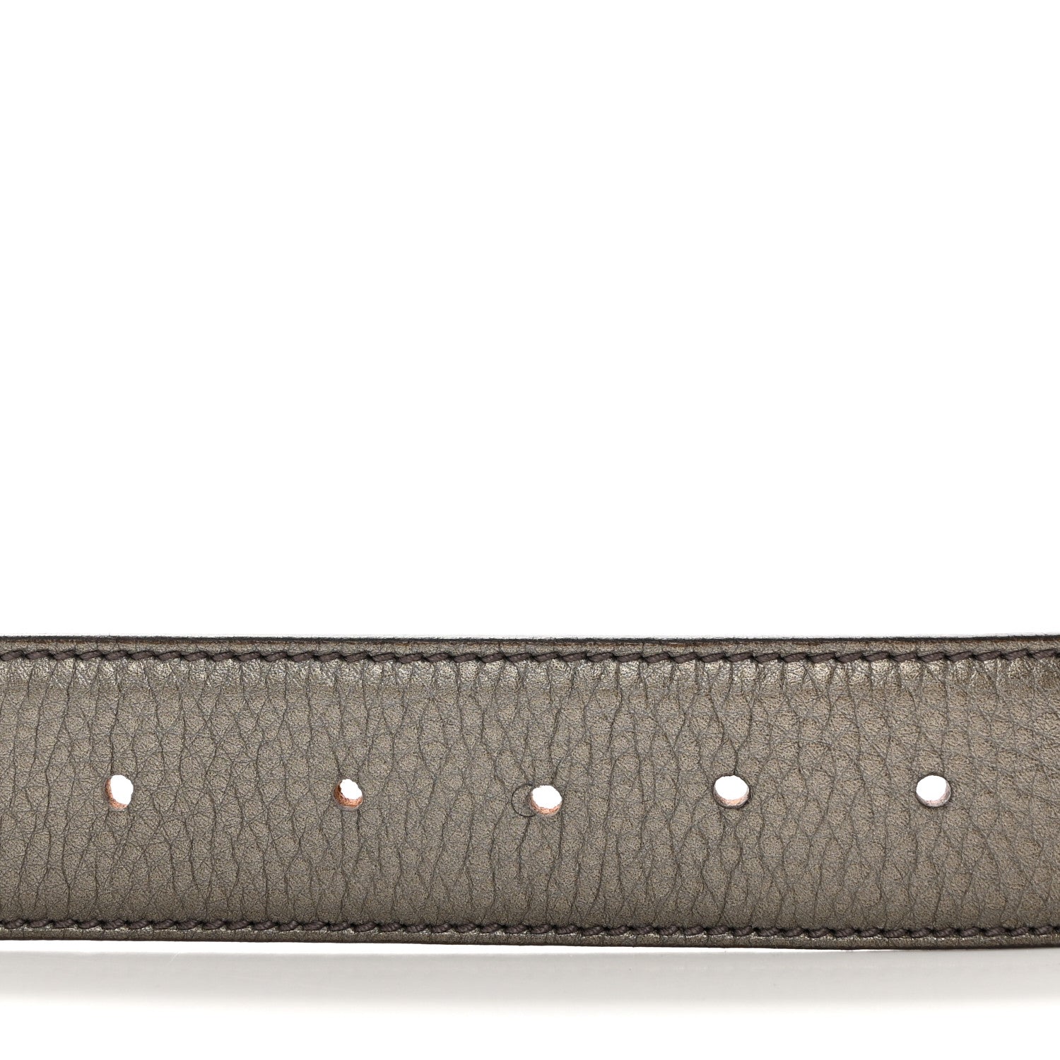 Gucci Metallic Calfskin Interlocking G 40mm Belt 95 38 Pewter 3 of 9