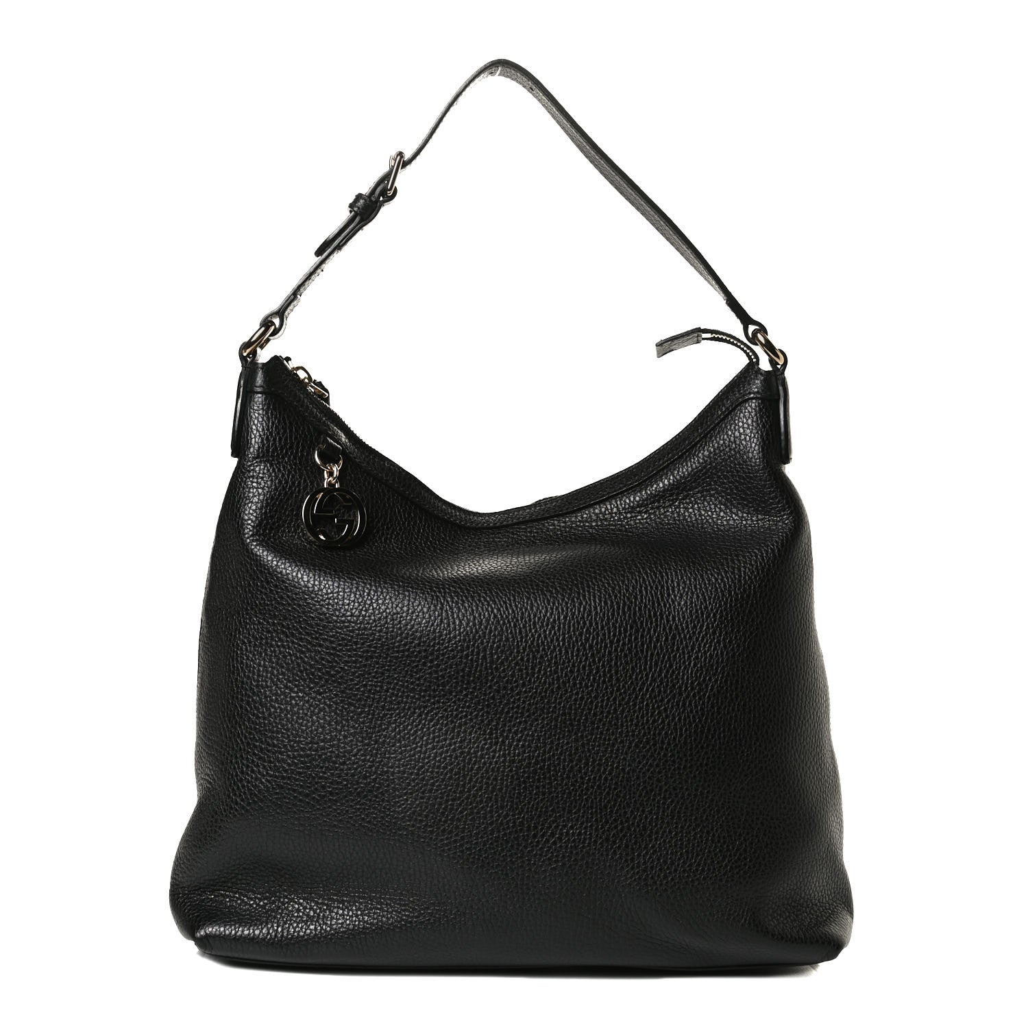 Gucci Dollar Calfskin GG Hobo Black 1 of 15