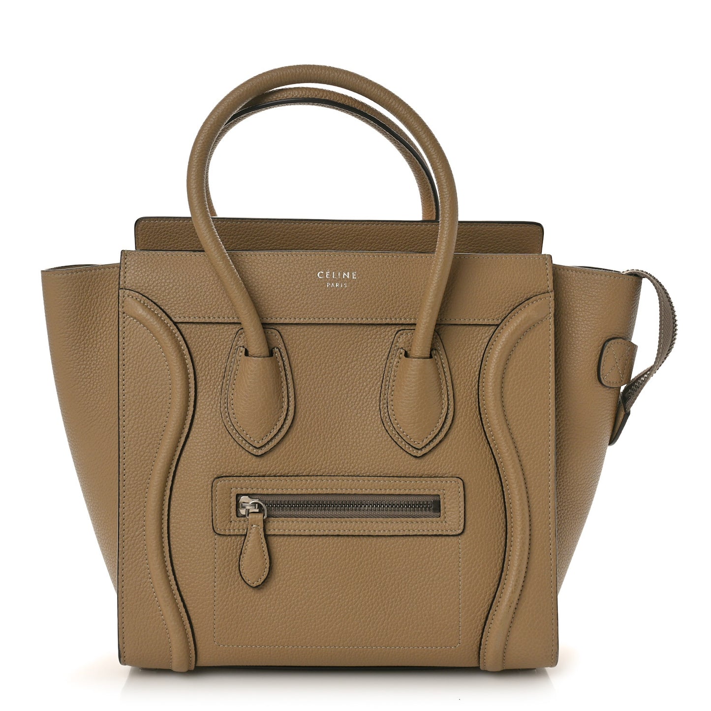 Drummed Calfskin Micro Luggage Dune