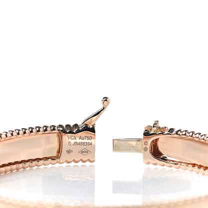 Van Cleef & Arpels 18K Rose Gold Perlee Signature Bangle Bracelet S 5 of 6