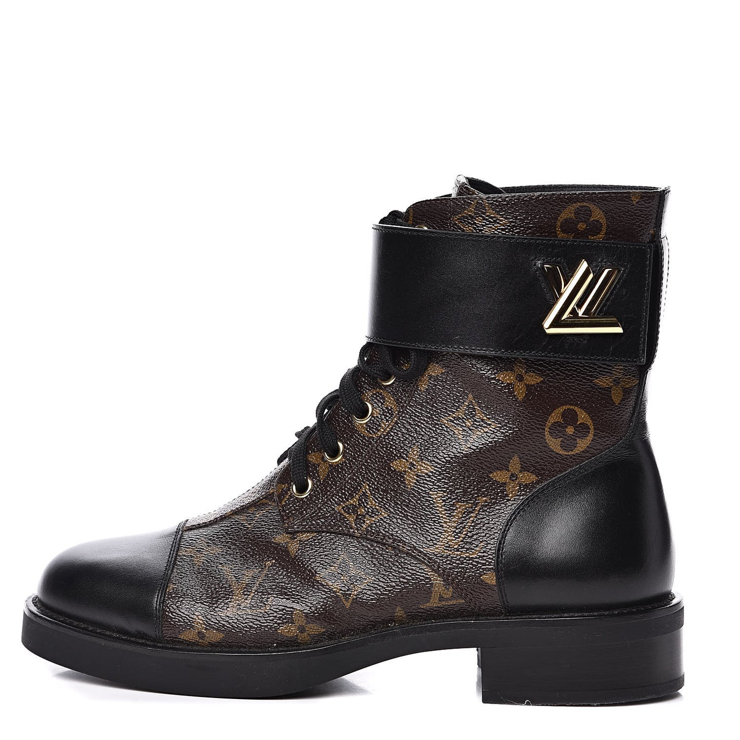 Calfskin Monogram Wonderland Flat Ranger Boots 39 Black