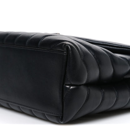 Saint Laurent Calfskin Y Quilted Monogram Small Loulou Chain Satchel Black 10 of 11