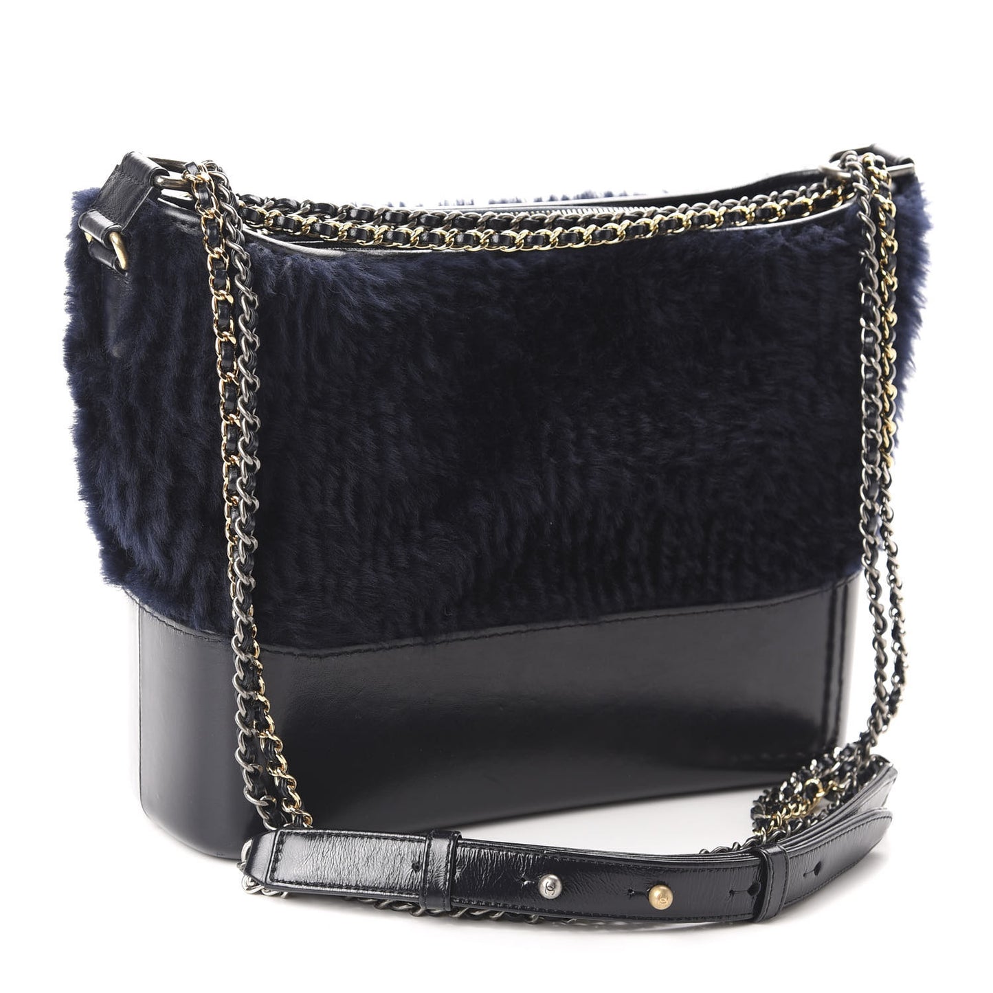 Shearling Medium Gabrielle Hobo Navy