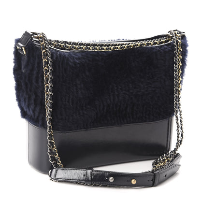 Chanel Shearling Medium Gabrielle Hobo Navy 3 of 12