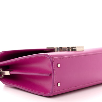 Saint Laurent Calfskin Mini Classic Monogram Cassandra Top Handle Bag Electric Fuchsia 9 of 10