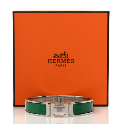 Hermes Enamel Narrow Clic Clac H Bracelet PM Vert Sapin 4 of 5