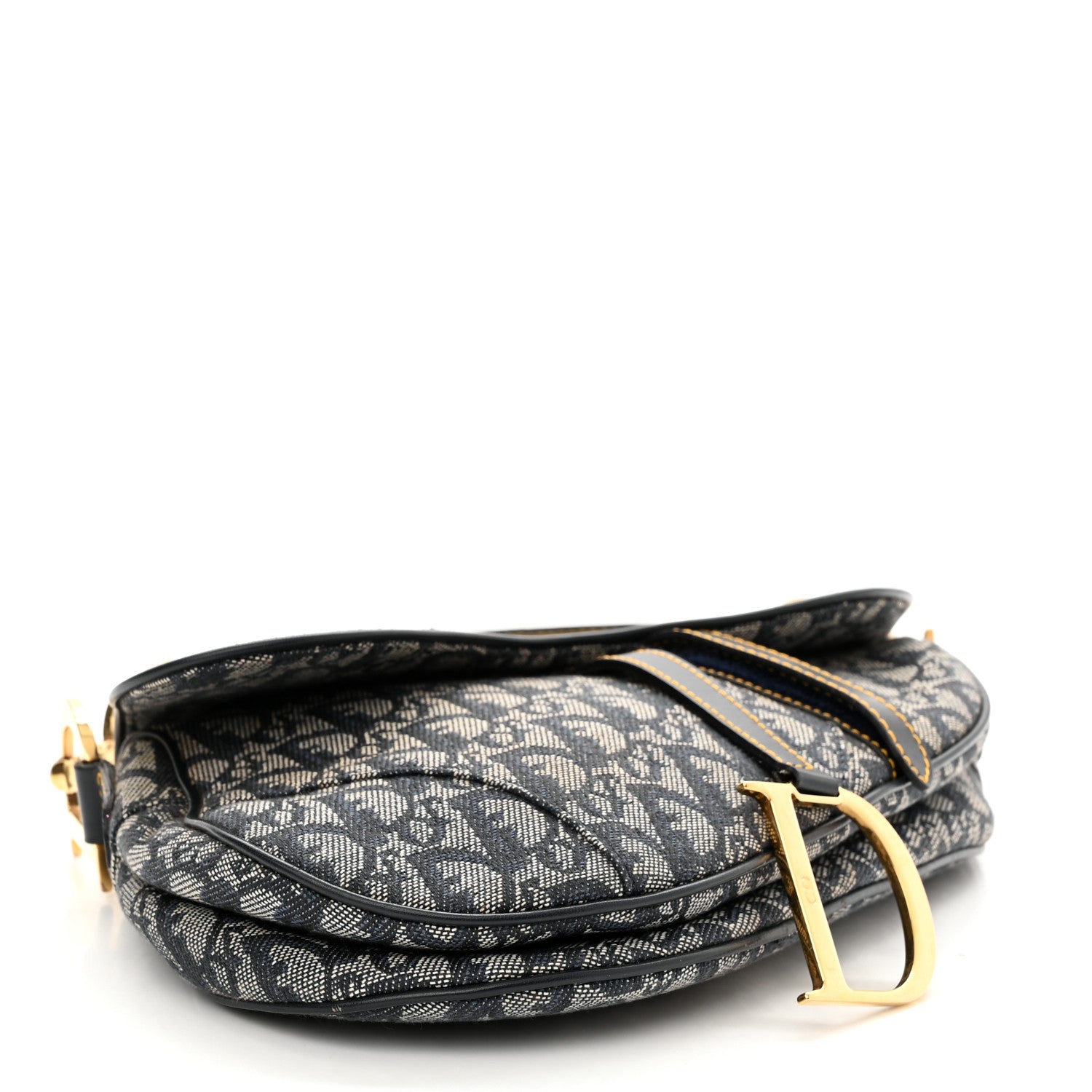 Christian Dior Monogram Saddle Bag Blue 4 of 10