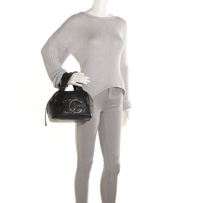 Chanel Leather Perforated Bowler Black 2 of 7
