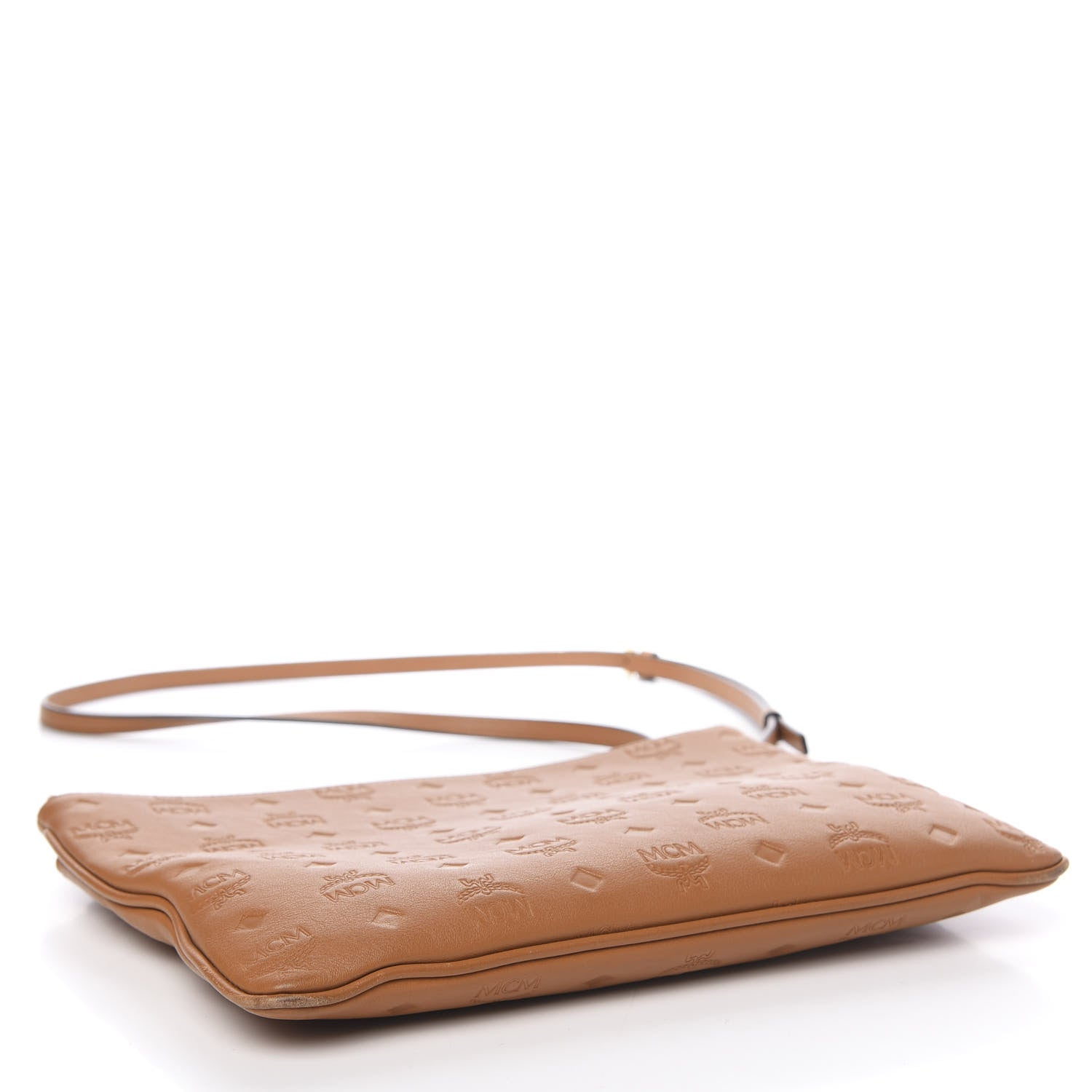 MCM Calfskin Ottomar Crossbody Pouch Cognac 5 of 11