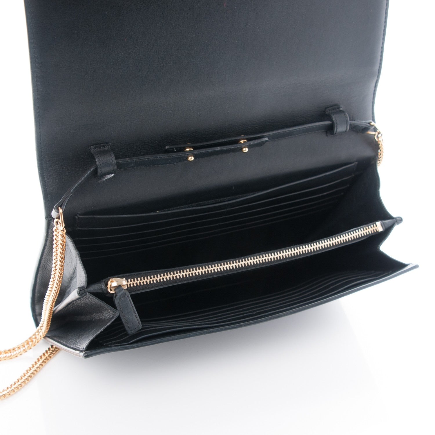 Saint Laurent Calfskin Classic Y Chain Wallet Black 5 of 8