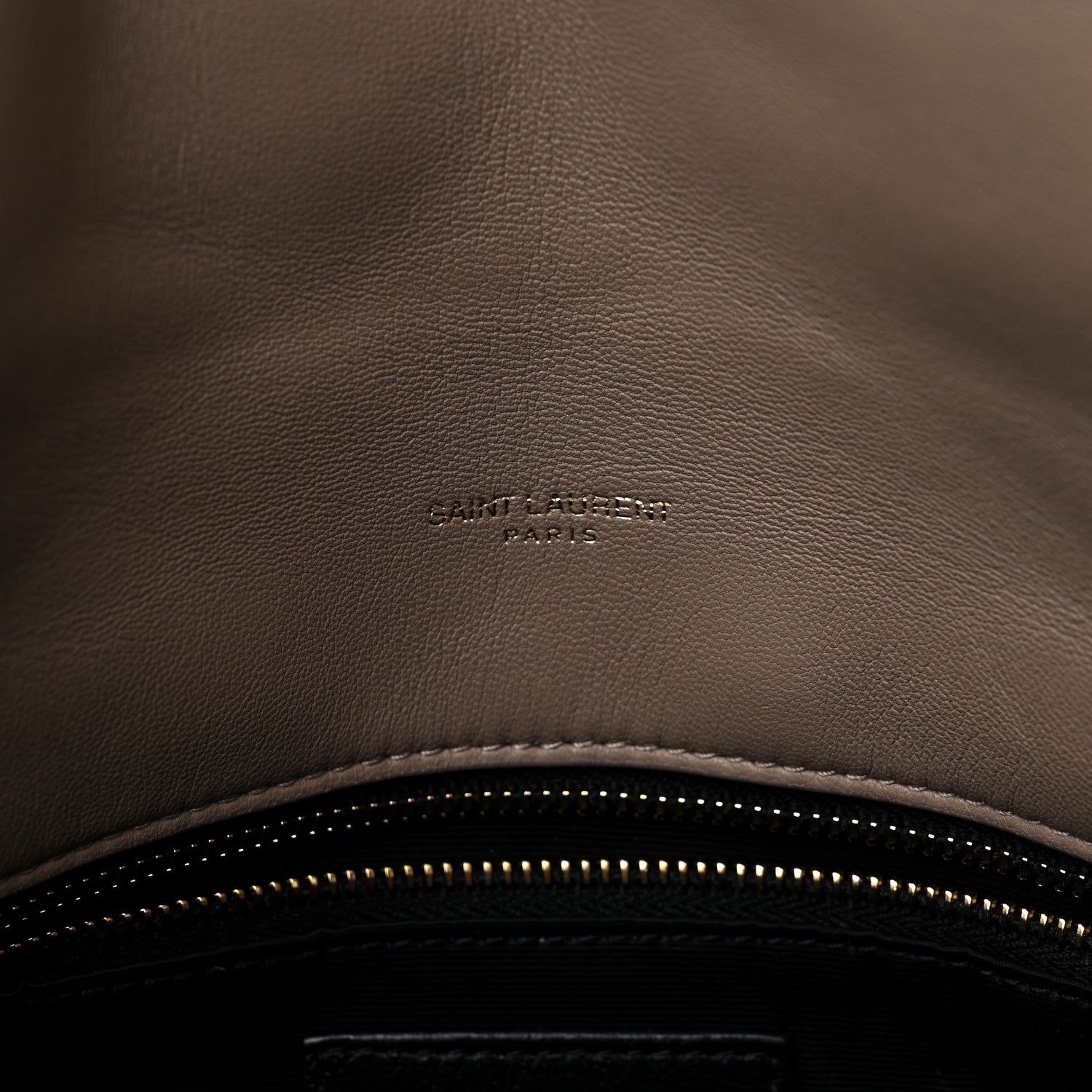 Saint Laurent Lambskin Quilted Medium Loulou Puffer Monogram Chain Satchel Dusty Grey 7 of 10