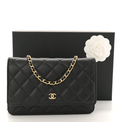 Chanel Caviar Quilted Wallet On Chain WOC Black 12 of 12