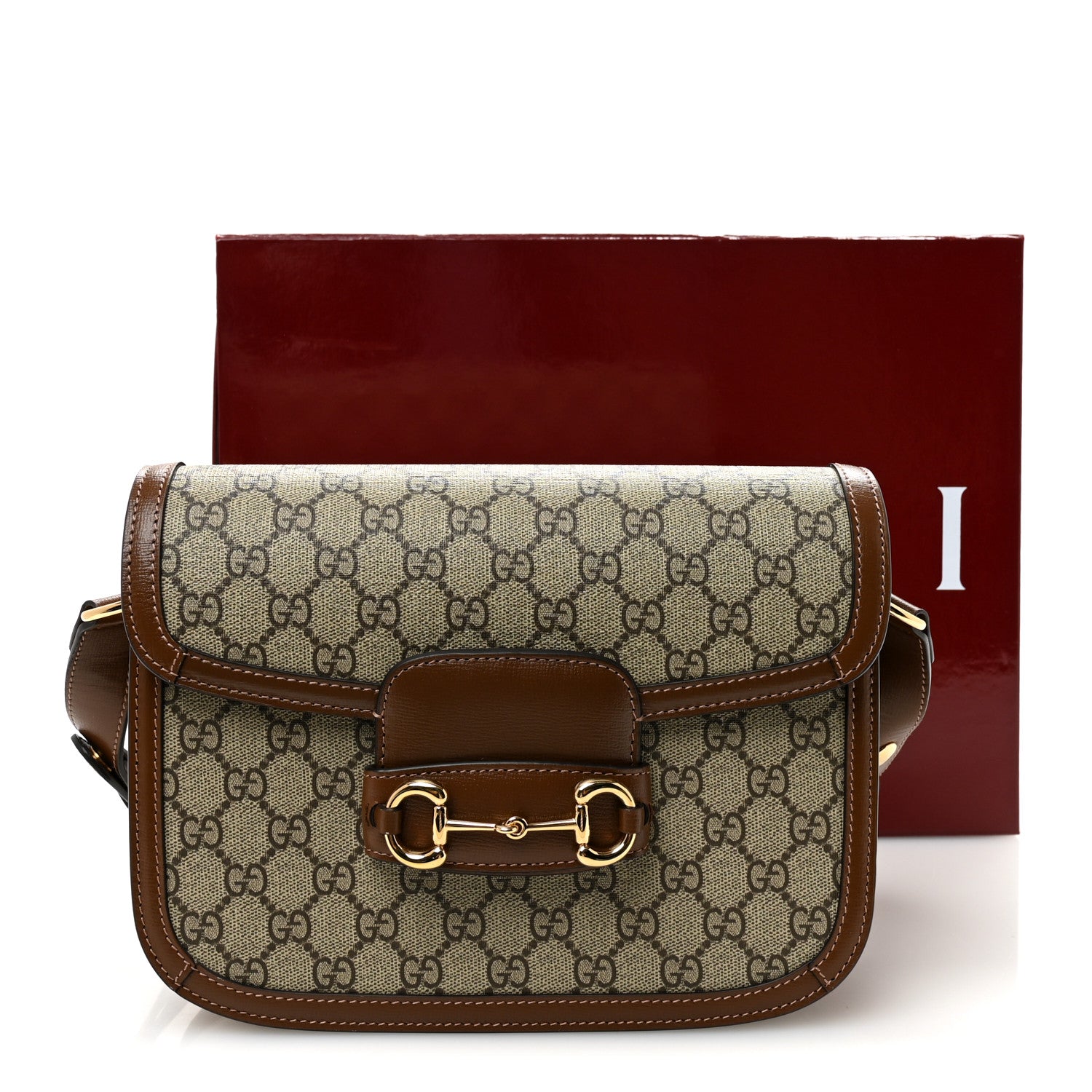Gucci GG Supreme Monogram Azalea Calfskin Horsebit 1955 Shoulder