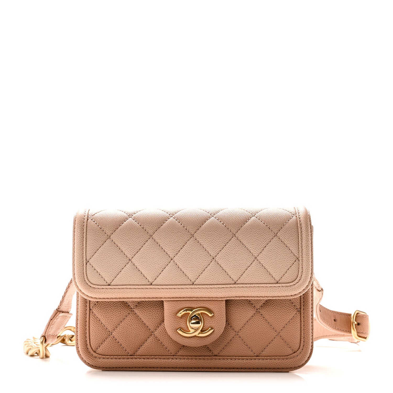 Chanel Caviar Quilted Sunset On The Sea Waist Bag Beige 1 of 10