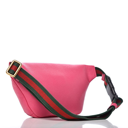 Gucci Grained Calfskin Small Logo Belt Bag Box Pink Green 3 of 11