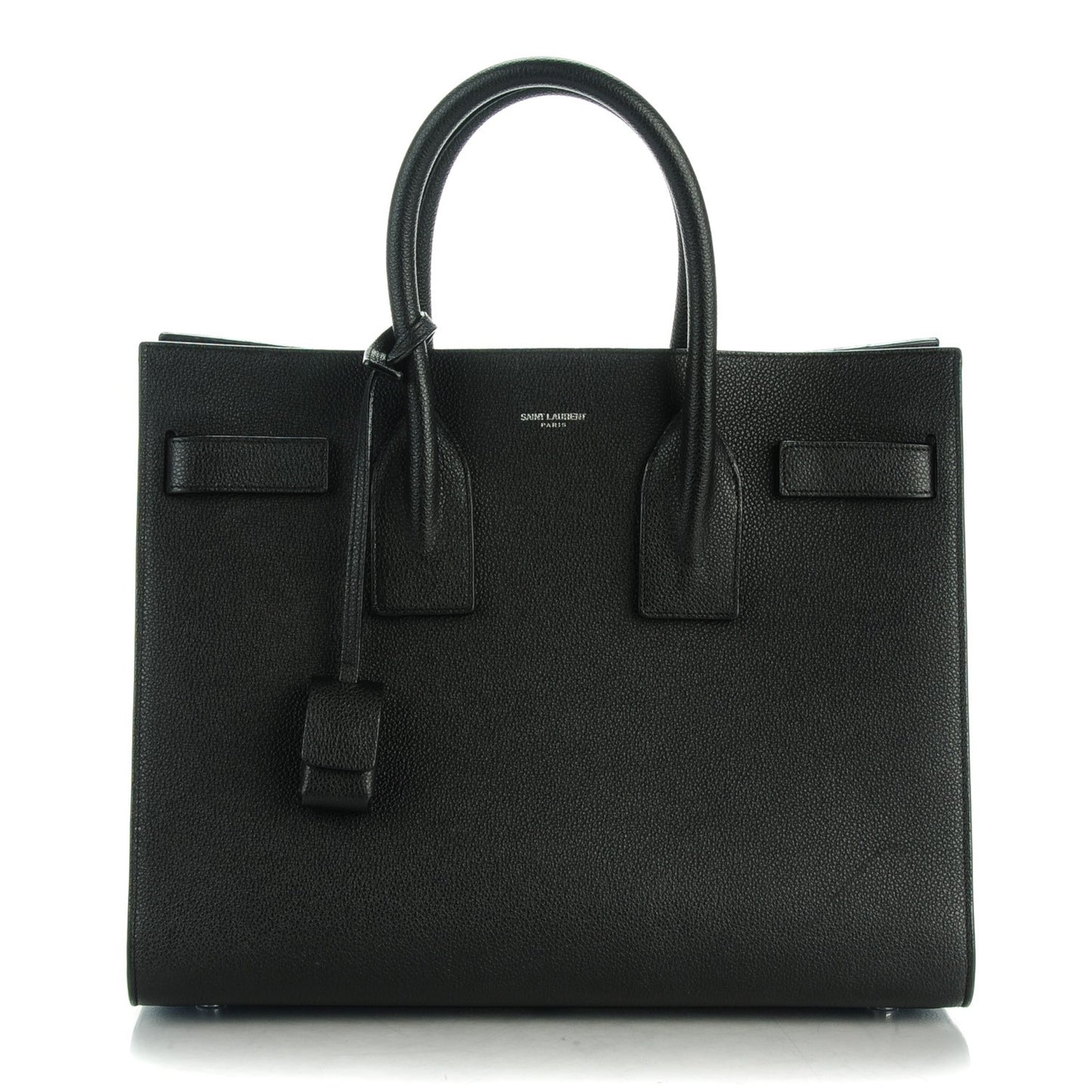 Grained Calfskin Small Sac De Jour Black