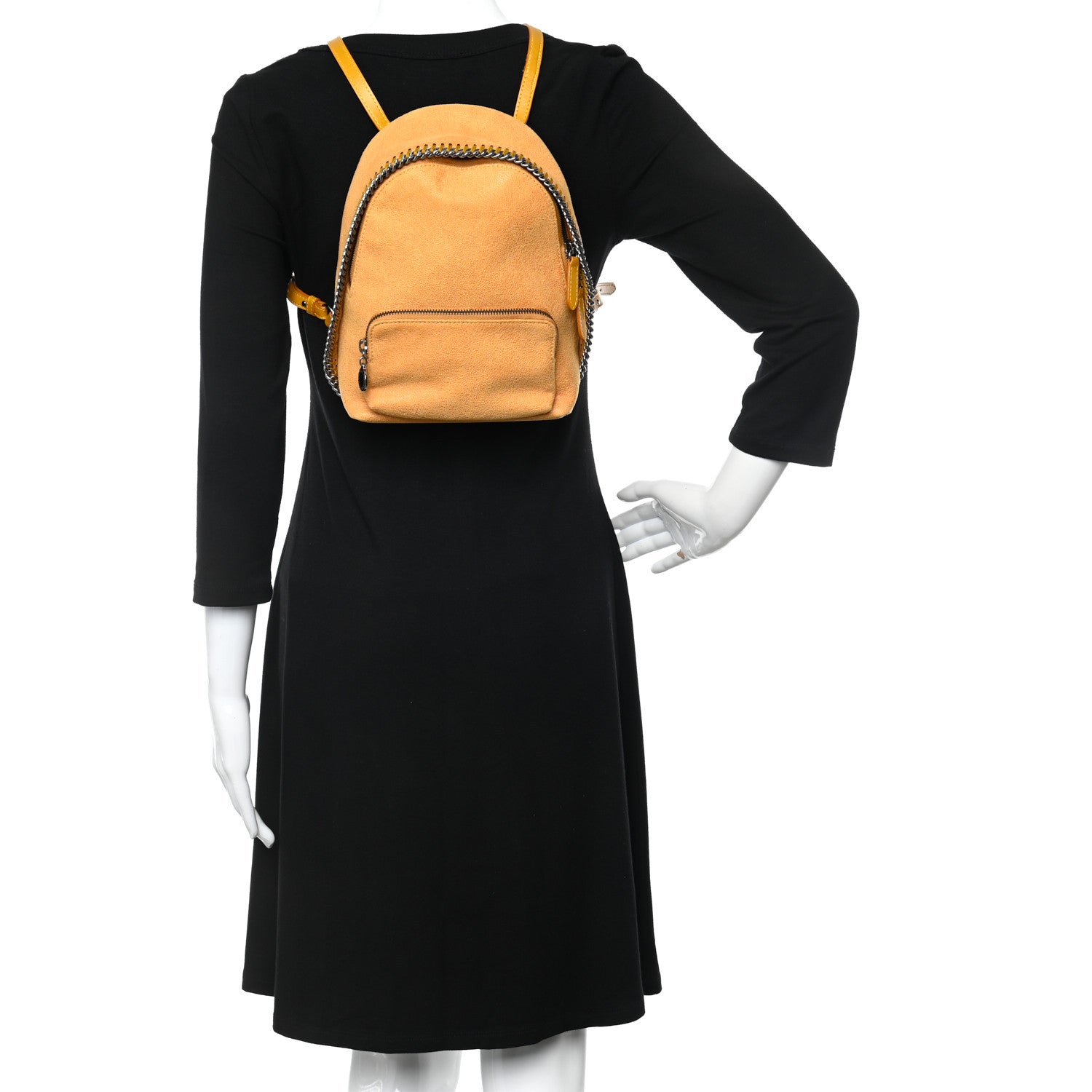 Stella McCartney Shaggy Deer Mini Falabella Backpack Honey 3 of 10