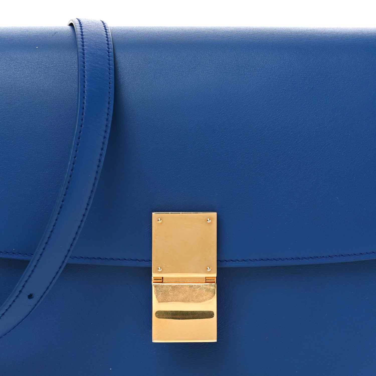 Celine Box Calfskin Medium Classic Box Flap Bag Indigo 8 of 10