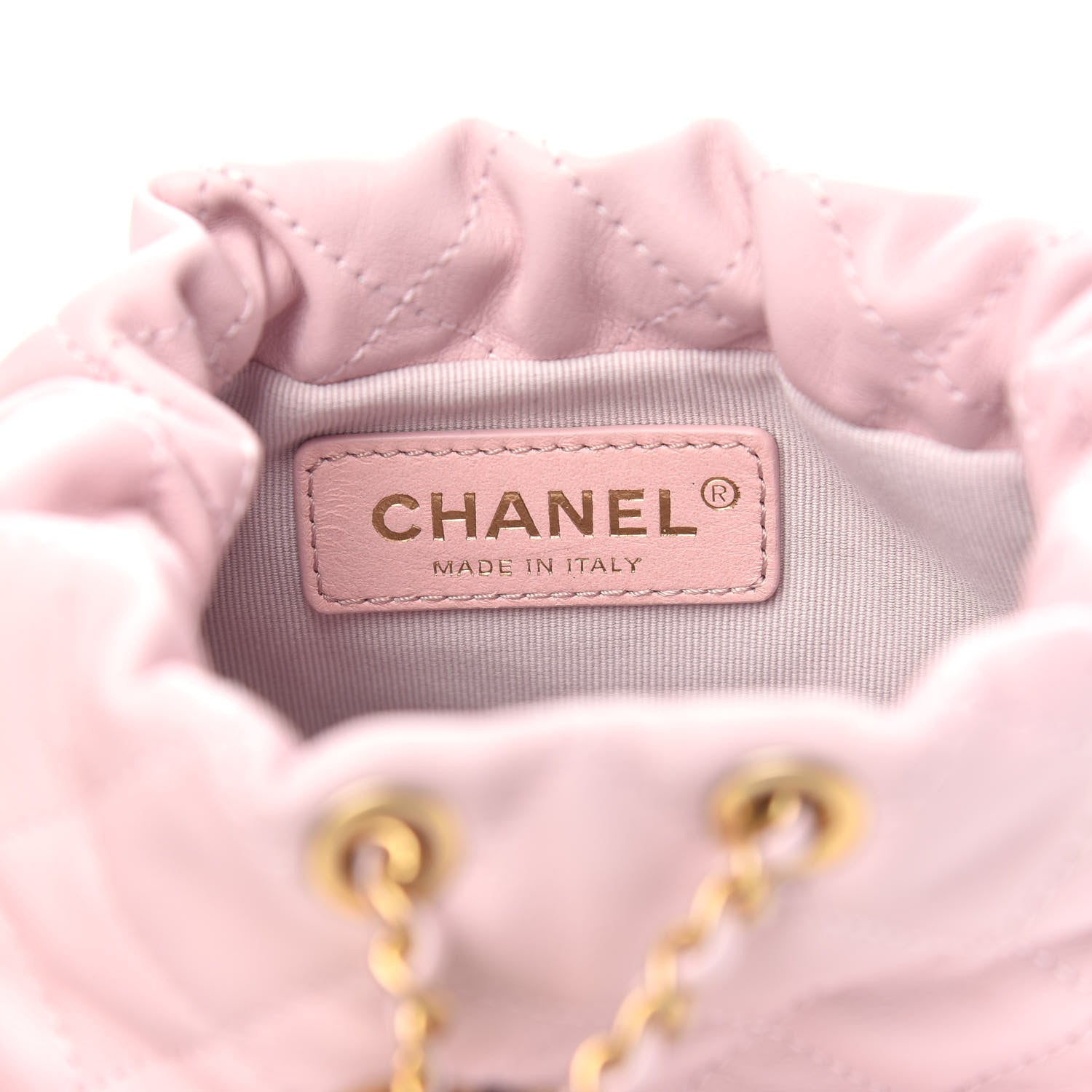 Chanel Calfskin Quilted Pearl Mini About Pearls Drawstring Bucket Light Pink 7 of 10