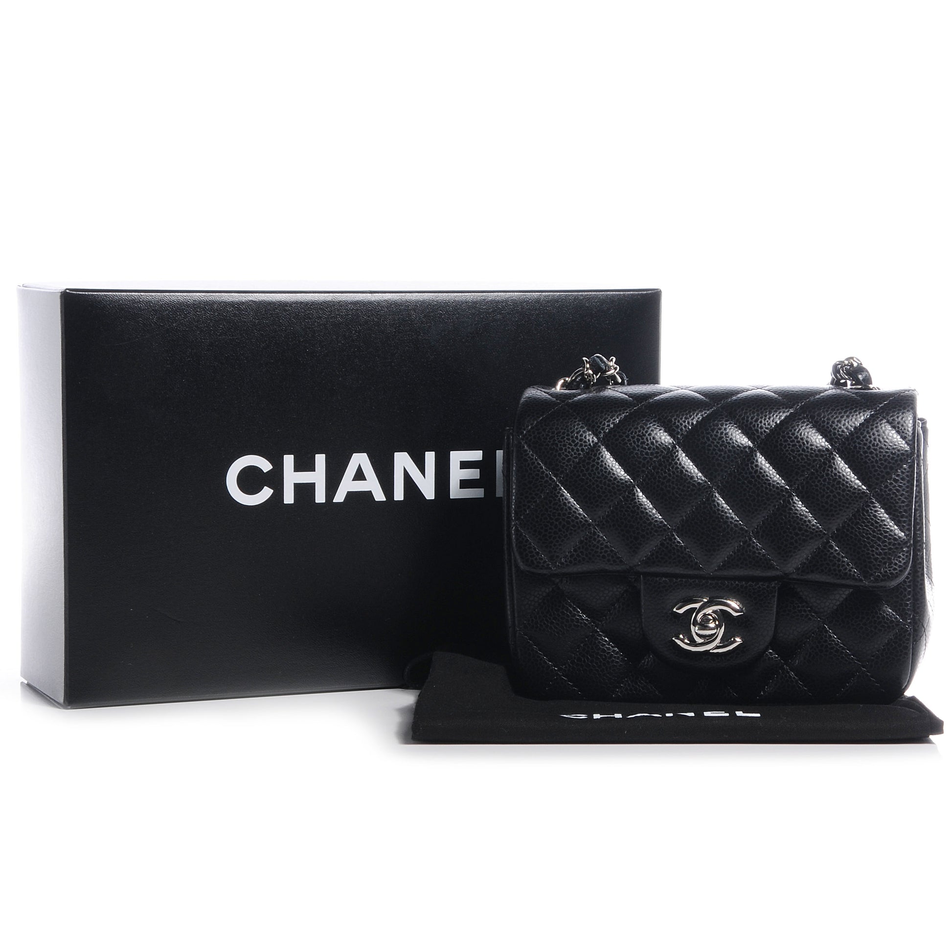 Chanel Caviar Quilted Mini Square Flap Bag Black 8 of 8