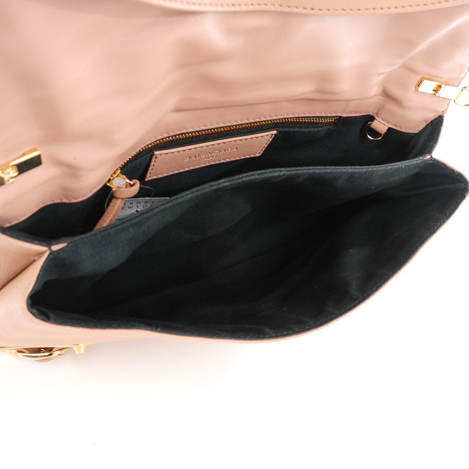 Balenciaga Chevre Gold Metallic Edge Hardware Envelope Clutch Rose Des Sables 5 of 7