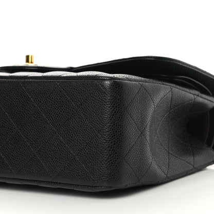 Chanel Caviar Quilted Jumbo Double Flap Black 10 of 11