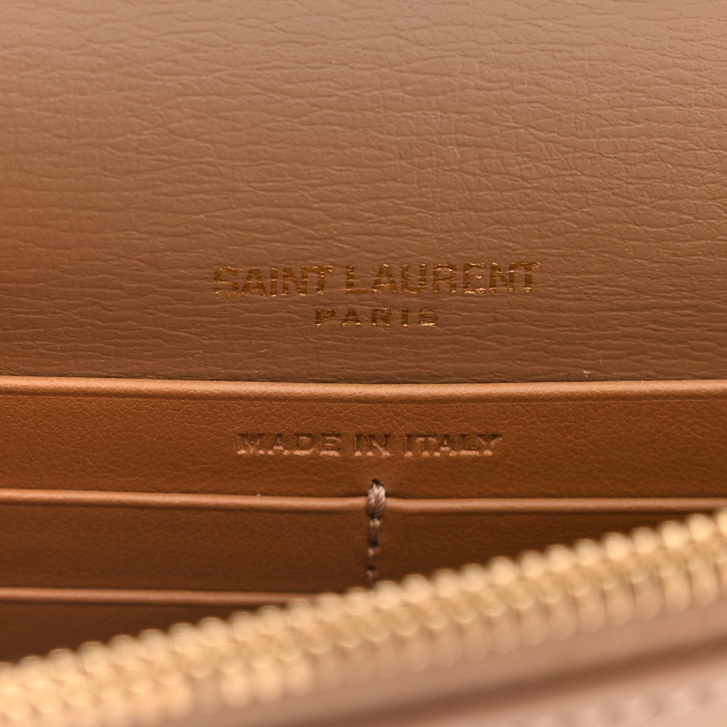 Calfskin Monogram Sunset Chain Wallet Nude Powder