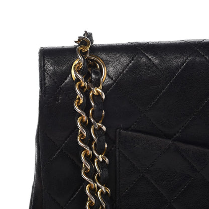 Chanel Lambskin Quilted Medium Double Flap Black 15 of 17