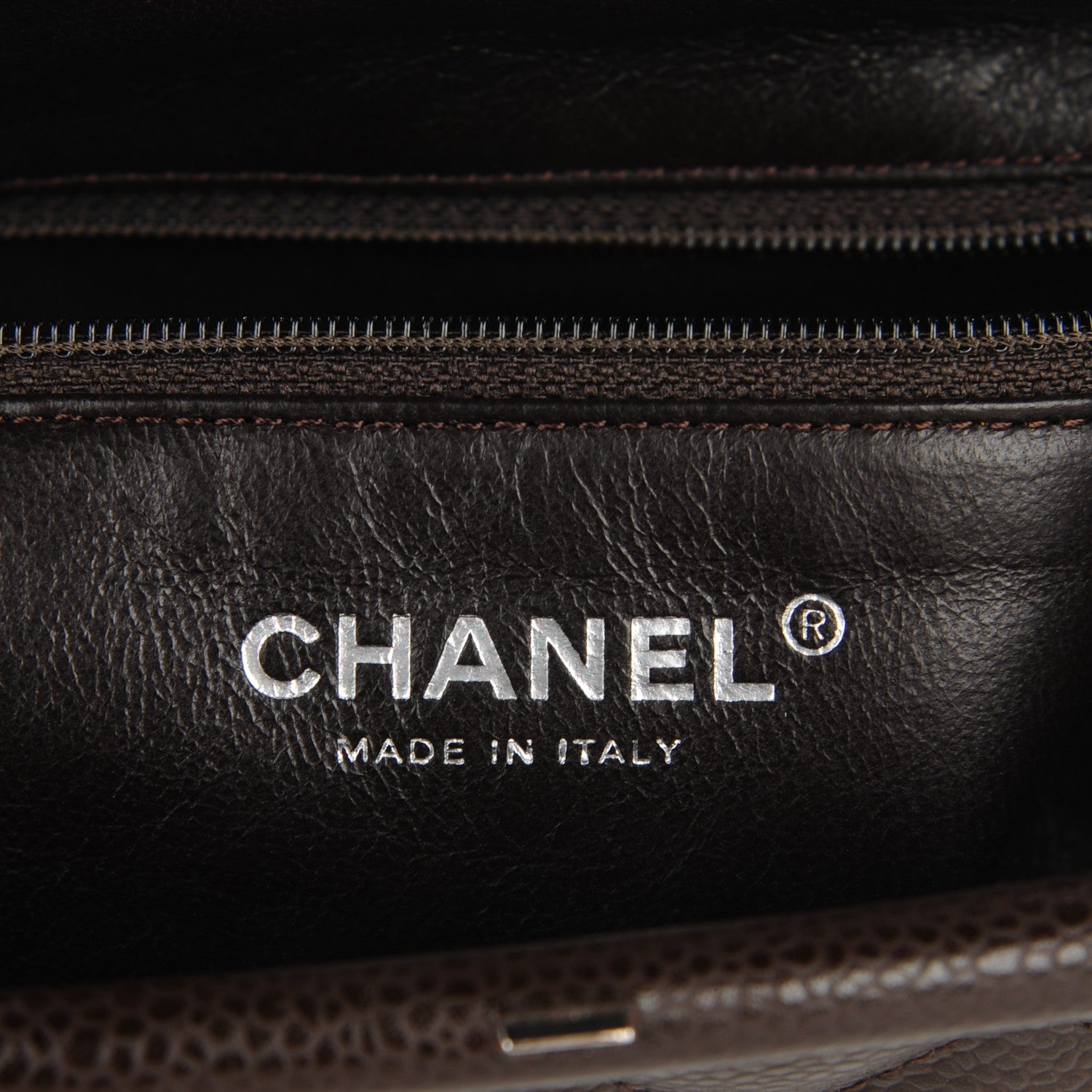 Chanel Caviar Quilted Timeless Clutch Dark Brown 6 of 7