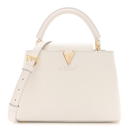 Louis Vuitton Taurillon Capucines BB Snow 1 of 9