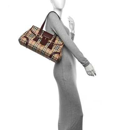 Burberry Haymarket Check Buckle Satchel 2 of 12