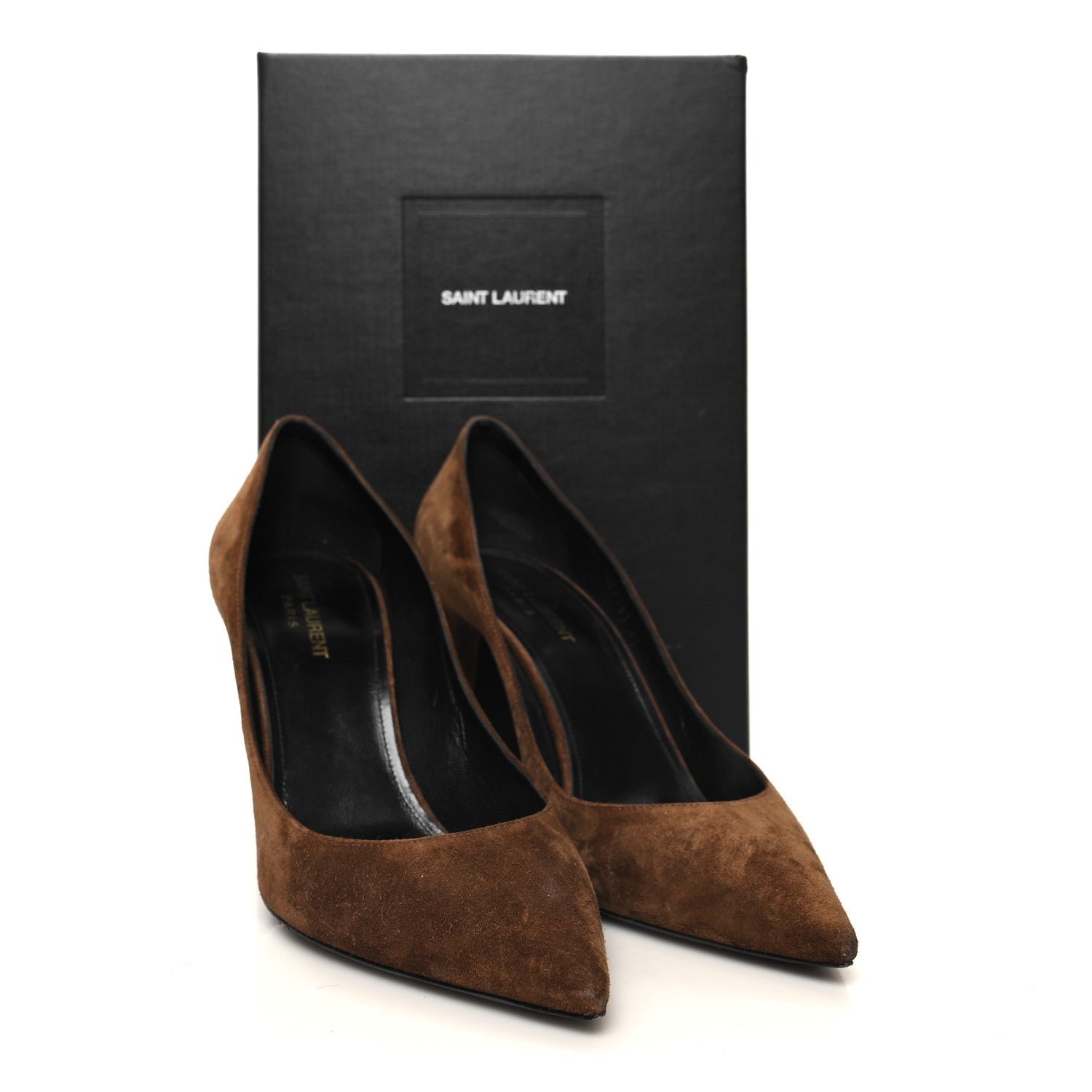 Saint Laurent Suede Zoe 85 Pumps 41 Caramel 2 of 10