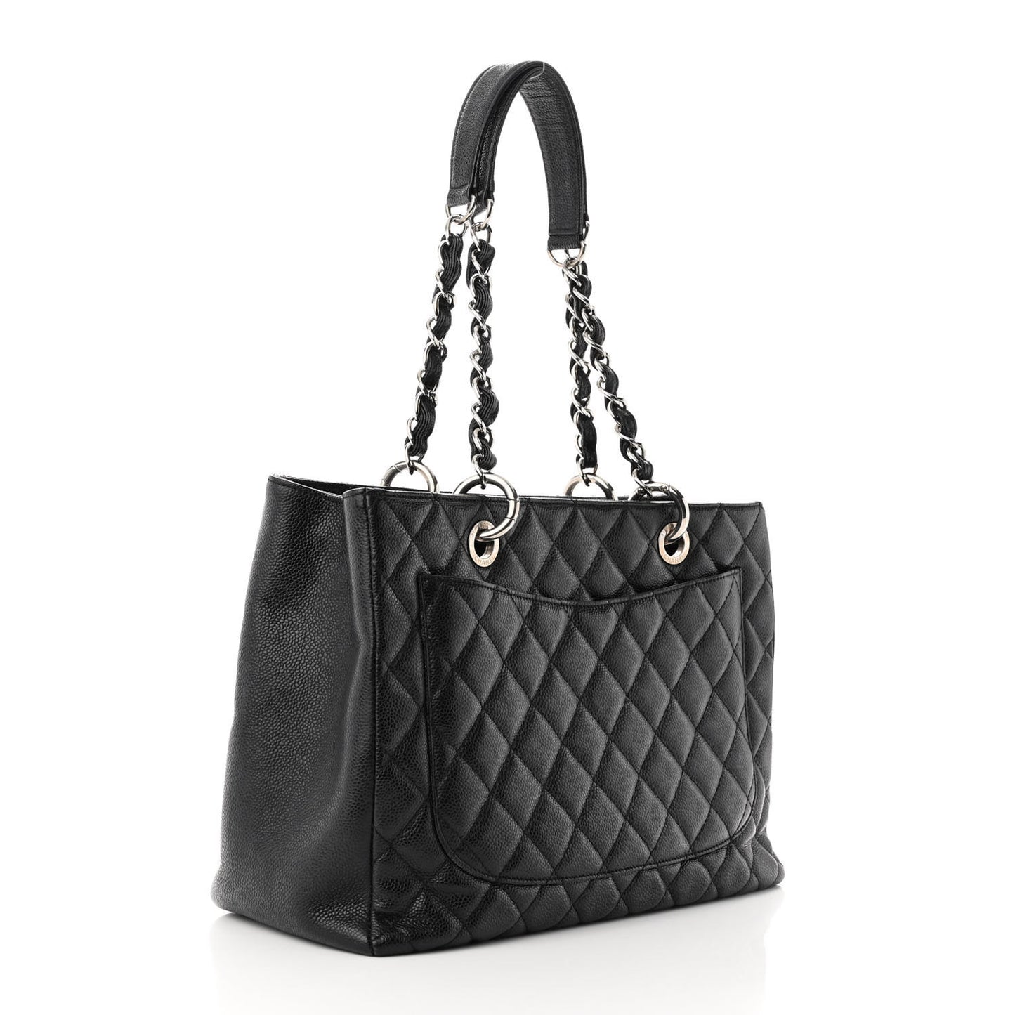 Caviar Quilted Grand Shopping Tote GST Black